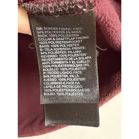 The North Face Women’s Jacket Small Red Full Zip Fleece Blend Long Sleeve - Picture 6 of 7